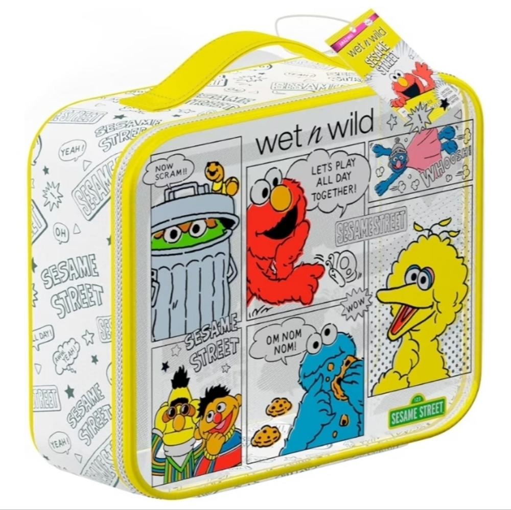 NWT! Wet N Wild LIMITED EDITION Sesame Street Make Up Cosmetic Bag